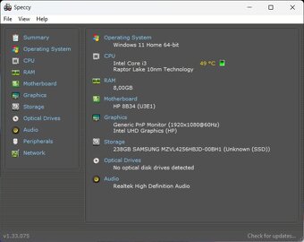 HP 250 G10 /Core i3-1315U/8GB RAM/FHD/256GB SSD/Bat ok - 11