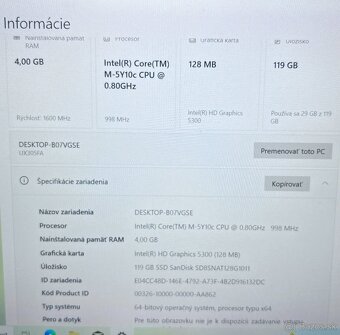 Asus ZenBook / Intel m5 / 4GB RAM / 128GB SSD / 13.3" FHD - 11