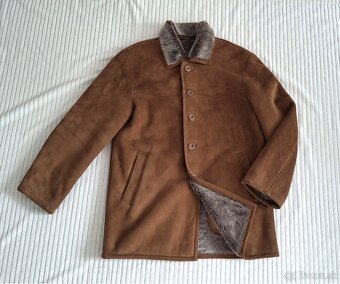 Pánsky kožuch zateplený kabát, veľ.L.. - 11