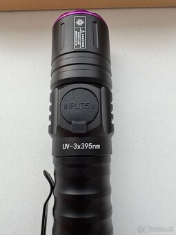 UV LED baterka 3x365nm 3x395nm nabijatelna - 11