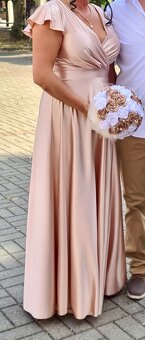 dámske spoločenské zlaté šaty veľ.42 -XXL - 11