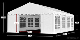 Pevný záhradný stan 5x8m - 11