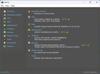 Lenovo S145-14IWL /Intel 4205U/8GB RAM/FHD/SSD+HDD/Bat ok - 11