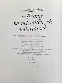 Margita Barišová - Vyšívame na netradičných materiáloch - 11