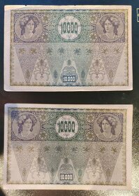 Staré bankovky 10000 korun / kronen r.1918 3.verze I.vydání - 11