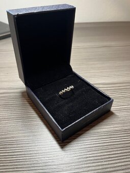 Elegantný prsteň z bieleho zlata s diamantmi 14 kt, 0.33 ct - 11
