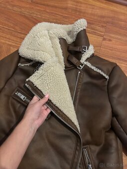 Kozuch zateplená kožená bunda - 11