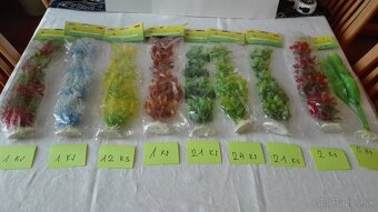 Rostlinky do akvária - umělé - 88 ks - 35 cm velké - 9 druhů - 11