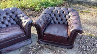 Kožená sedacia súprava 3+2+1-CHESTERFIELD - 11