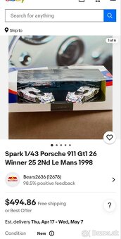 Model Porsche 911 GT1 Limitovaná edícia 500kusov - 11