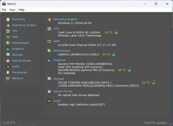 Lenovo Ideapad S145 /i5-8265U/12GB RAM/FHD/SSD+HDD/MX110 - 11