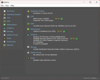 IP Gaming 3 /Ryzen 5-5600H/16GB/120Hz FHD IPS/512GB/GTX 1650 - 11