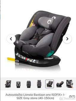 Predám I-SIZE autosedačku Lionelo Bastiaan one 360'+ ISOFIX - 11