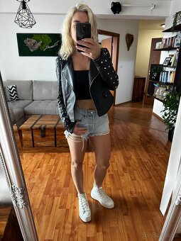 ZARA damska kožená bunda xs - 11
