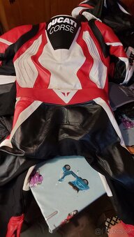 Moto kožená kombinéza Ducati, perforovaná - 11