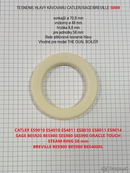 silikónové TESNENIA HLAVY KÁVOVARU CATLER/SAGE/BREVILLE - 11