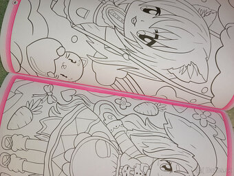 Manga Kawaii color omaľovánka s nálepkami - 11