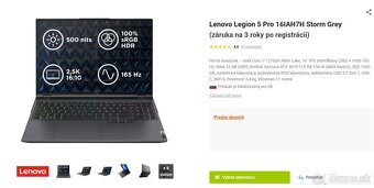 Herný notebook Lenovo Legion 5 Pro 16IAH7H - 11