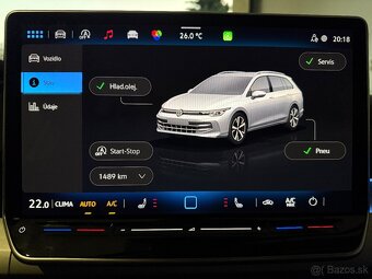 Volkswagen Golf Var. 1.5eTSI DSG7 Life záruka,servisný balík - 11