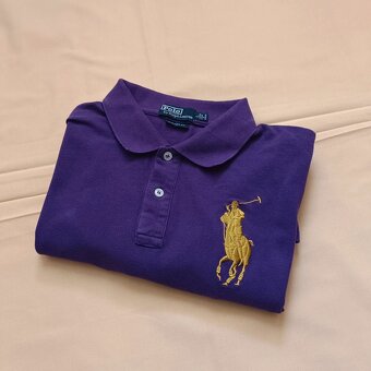 Fialová polokošeľa Polo Ralph Lauren s dlhým rukávom L - 11