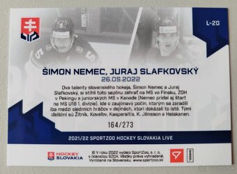 Hokejové kartičky - SLAFKOVSKÝ, REGENDA, NEMEC - 11