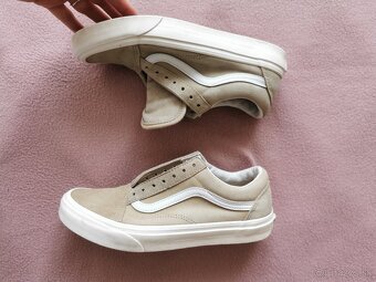 Svetlobéžové Vans tenisky, koža - 11