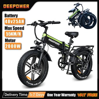 Skladací mestský ebike 20x4.0",2000W,25Ah,55km/h,80km - 11