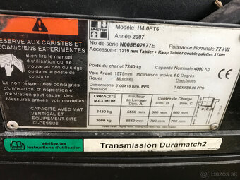Hyster H 4.0 FT6, GM LPG, kabína, zdvih 5500 mm, rok v. 2007 - 11