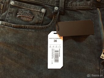 panske riflove sortky, kratasy SUPERDRY velkost W36 - 11