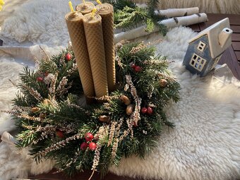 Adventné sviečky z včelieho vosku - 11