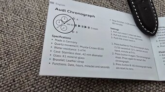 Audi Chronograph Mens black/silver - 11