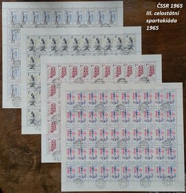 Poštové známky, filatelia: ČSSR, prepážkové archy, série - 11