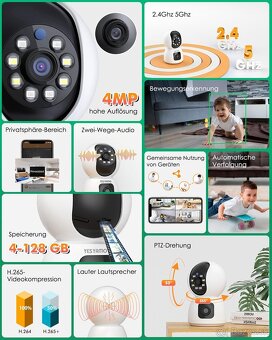 Inteligentná kamera/opatrovateľka s duálnym objektívom 360° - 11