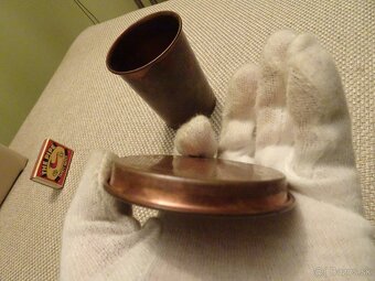 Predám starožitný MEDENÝ POHÁR s patinou - 11