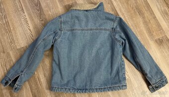 Oteplená Riflová bundička s kožúškom - 11