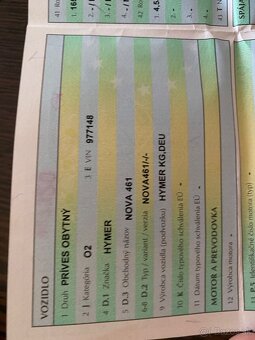 Predám obytný príves - karavan Hymer Nova 461 - 11