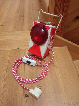 Retro ČSD nádražní lampa koncové světlo vlaku Kovo Věšín - 11