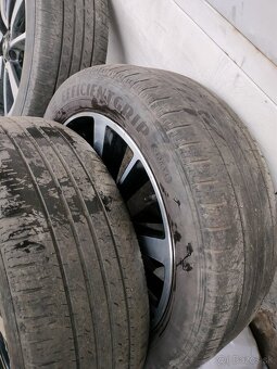 4ks alu disky orig. Nissan 5x114,3 R19 + snimače + pneu - 11