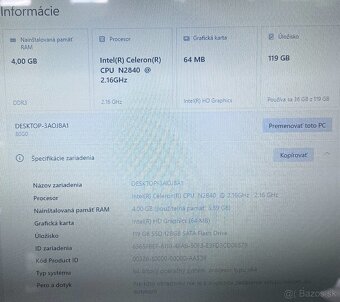 Lenovo G50 / Intel N2840 / 4GB RAM / 128GB SSD / 15.6" - 11