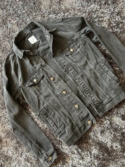 Pánska koženková bunda, bombera, riflovka - 11