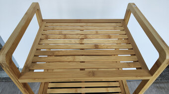 Bambusová polica s košom na prádlo - 11