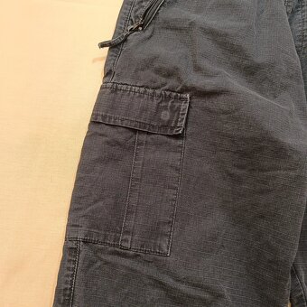 Carhartt cargo jogger tmavosivé washed black cargo nohavice - 11
