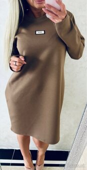 Damske voľne talianske šaty browni - 11