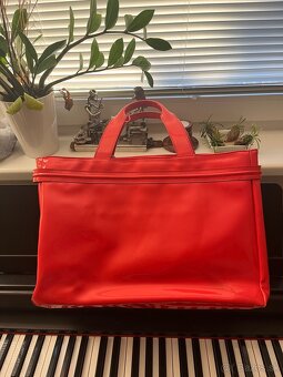 Armani Jeans kabelka originál červená lakovaná - 11