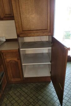 Rustikální dubová linka do U se spotřebiči,6236 - 11