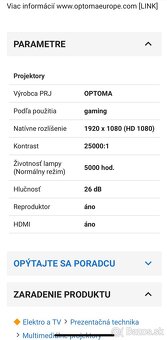 Projektor OPTOMA Full 3D 1080p HDMI DLP - 11