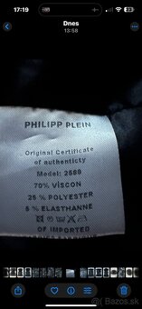 Čierna prešívaná vesta zn. Philipp Plein originál - 11