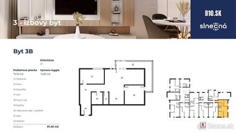 3 IZBOVÝ BYT  V NOVOSTAVBE -  PROJEKT REZIDENCIA SLNEČNÁ - 11