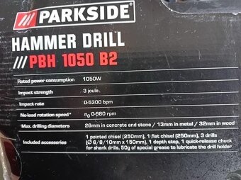 PARKSIDE® Vrtacie a sekacie kladivo PBH 1050 s príslušenstvo - 11