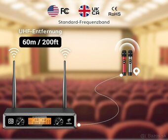 Bezdrôtový mikrofónny systém UHF TONOR TW820 - 11